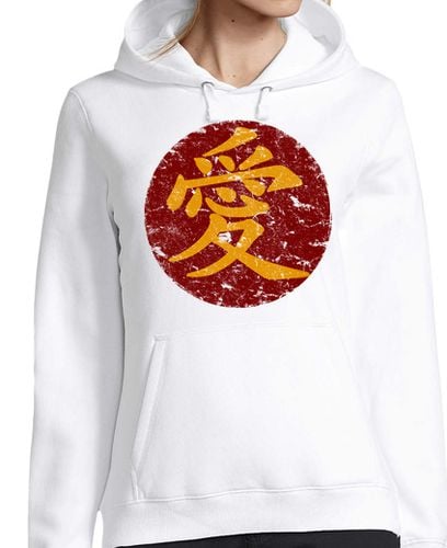 Sudadera Con Capucha Para Mujer Kanji AI (Amor) laTostadora - latostadora.com - Modalova