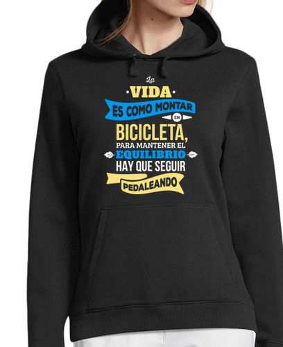 Sudadera Con Capucha Para Mujer La Vida es Como Montar en Bicicleta... laTostadora - latostadora.com - Modalova