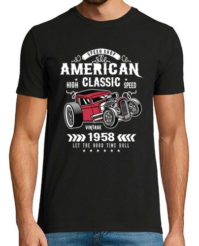 Camiseta Camiseta American Hot Rod Coches Clásicos Rockabilly Retro 1950s USA - latostadora.com - Modalova