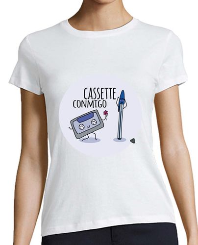 Camiseta mujer Cassette conmigo - latostadora.com - Modalova