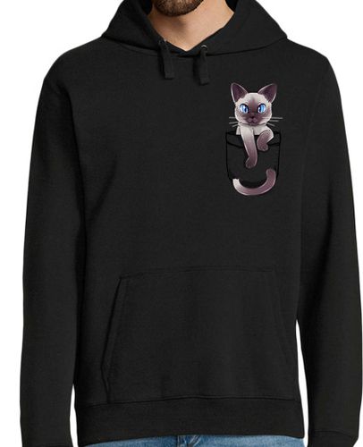 Sudadera Con Capucha Para Hombre bolsillo lindo gato siamés - sudadera con capucha laTostadora - latostadora.com - Modalova