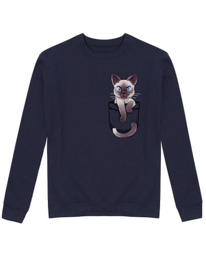 Sudadera Sin Capucha Unisex bolsillo lindo gato siamés - sudadera laTostadora - latostadora.com - Modalova