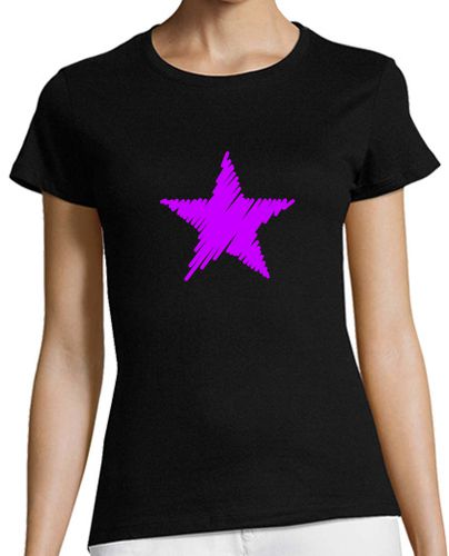 Camiseta Mujer Manga Corta Estrella Morada Trazos laTostadora - latostadora.com - Modalova