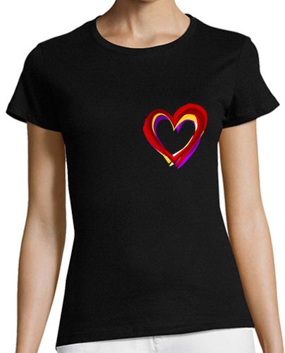 Camiseta mujer Corazón Tricolor - latostadora.com - Modalova