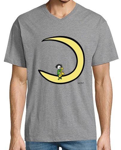 Camiseta Hombre Cuello Pico Moon and alto sax laTostadora - latostadora.com - Modalova