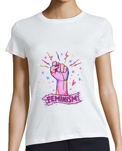 Camiseta mujer camiseta feminista logotipo acuarela - latostadora.com - Modalova