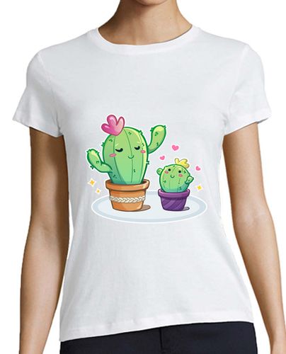 Camiseta Mujer Manga Corta Mami cactus - camiseta dos colores laTostadora - latostadora.com - Modalova