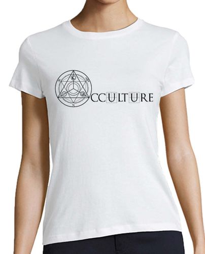 Camiseta Mujer Manga Corta logos de doble cara de occulture camiseta negra mujer laTostadora - latostadora.com - Modalova