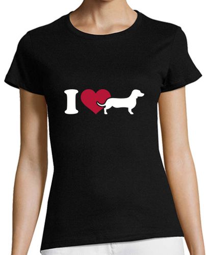 Camiseta mujer amo el perro salchicha - latostadora.com - Modalova