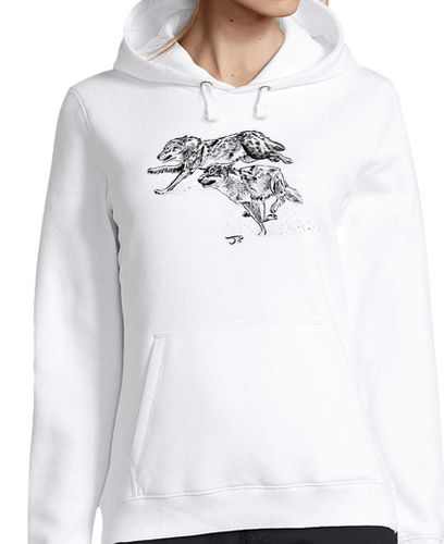 Sudadera Con Capucha Para Mujer Canis lupus signatus 2 laTostadora - latostadora.com - Modalova