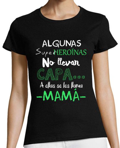 Camiseta Mujer Manga Corta Mamás Superheroínas laTostadora - latostadora.com - Modalova