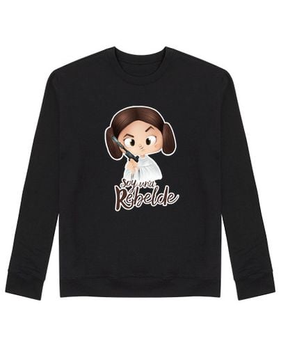 Sudadera Sin Capucha Unisex Soy una rebelde filo blanco laTostadora - latostadora.com - Modalova