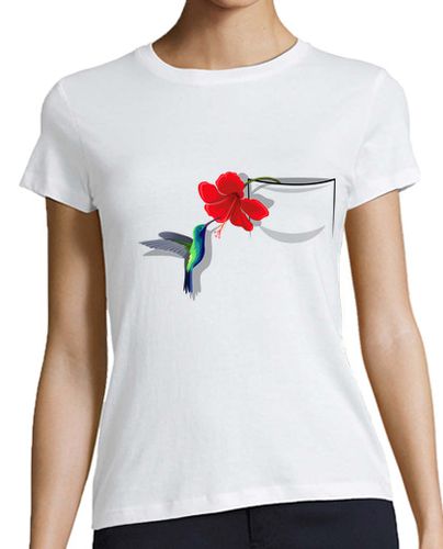 Camiseta Mujer Manga Corta Colibri Bolsillo laTostadora - latostadora.com - Modalova