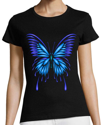 Camiseta Mujer Manga Corta Tribal Mariposa laTostadora - latostadora.com - Modalova