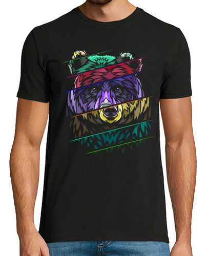 Camiseta Tribal Oso distorsinado - latostadora.com - Modalova