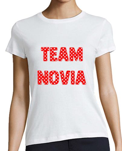 Camiseta Mujer Manga Corta Team novia, despedida de soltera flamenca laTostadora - latostadora.com - Modalova