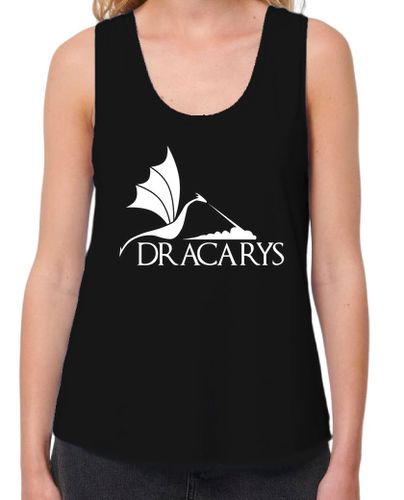 Camiseta mujer Dracarys dragón blanco M, tirantes - latostadora.com - Modalova