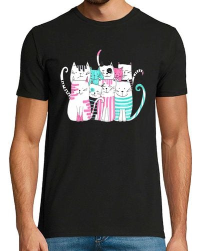 Camiseta camiseta de rayas para hombre de 9 gatos clásica. laTostadora - latostadora.com - Modalova