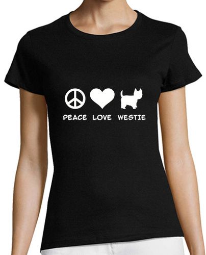 Camiseta mujer paz amor westie - latostadora.com - Modalova
