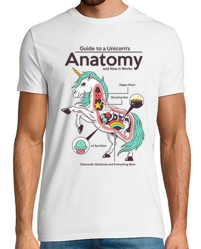 Camiseta Hombre Manga Corta anatomía de una camisa unicornio para hombre laTostadora - latostadora.com - Modalova