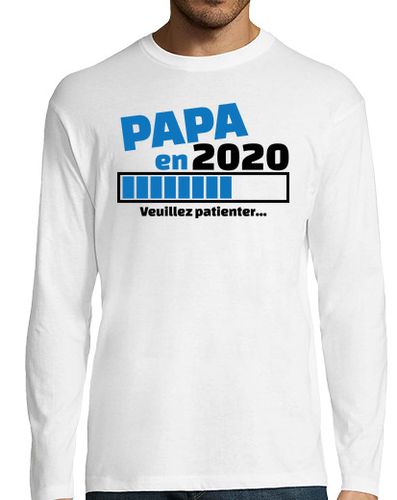 Camiseta Hombre Manga Larga papá en 2020 por favor espera laTostadora - latostadora.com - Modalova