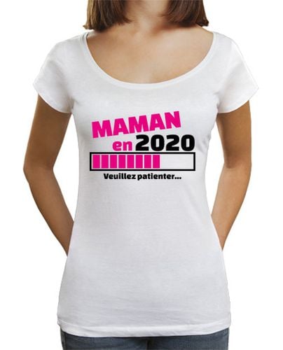 Camiseta Mujer Cuello Ancho Loose Fit mamá en 2020 por favor espera laTostadora - latostadora.com - Modalova