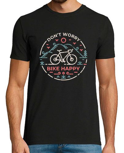 Camiseta Hombre Manga Corta no te preocupes en bicicleta feliz laTostadora - latostadora.com - Modalova