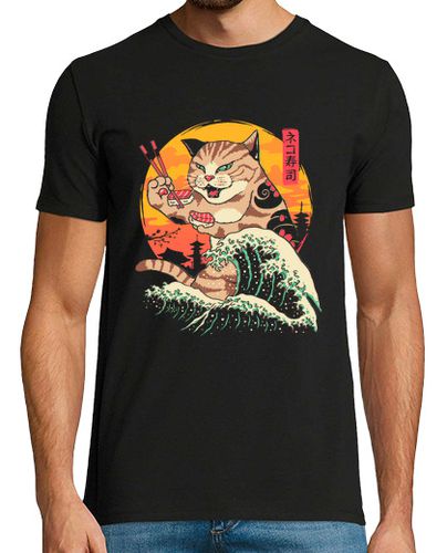 Camiseta Hombre Manga Corta ola de sushi neko laTostadora - latostadora.com - Modalova