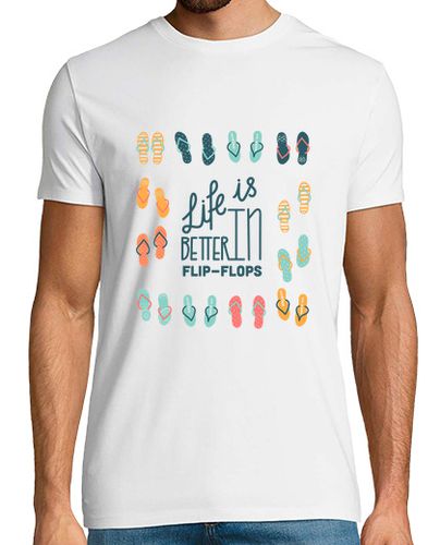 Camiseta Life Is Better In Flip Flops - latostadora.com - Modalova