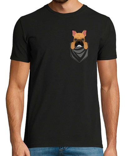 Camiseta Perro Bulldog Francés Marrón Bolsillo laTostadora - latostadora.com - Modalova