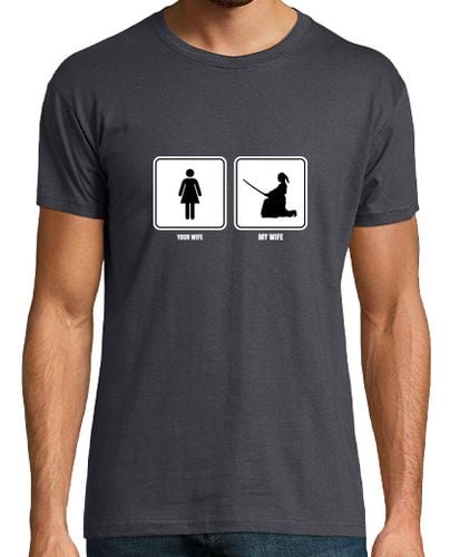 Camiseta Hombre Manga Corta aikido my wife fondos oscuros laTostadora - latostadora.com - Modalova