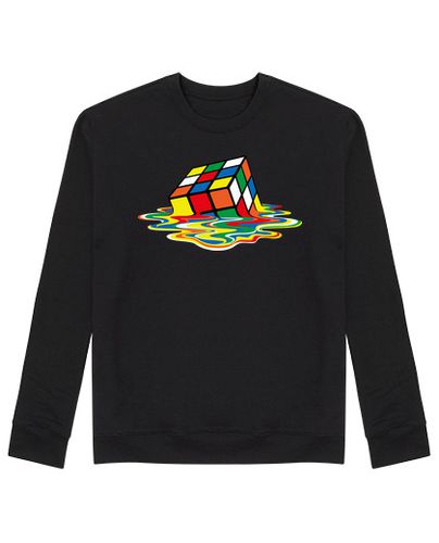 Sudadera Sin Capucha Unisex Cubo de Rubik Derretido laTostadora - latostadora.com - Modalova