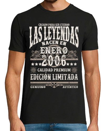 Camiseta Leyendas nacen en enero 2006 - latostadora.com - Modalova