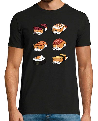 Camiseta Perro Shiba Inu Sushi Nigiri - latostadora.com - Modalova