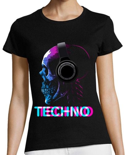 Camiseta Mujer Manga Corta Techno calavera laTostadora - latostadora.com - Modalova