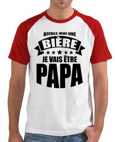 Camiseta Hombre Estilo Béisbol dame una cerveza seré un papá laTostadora - latostadora.com - Modalova