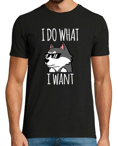 Camiseta Hombre Manga Corta Perro Husky Siberiano I Do What I Want laTostadora - latostadora.com - Modalova