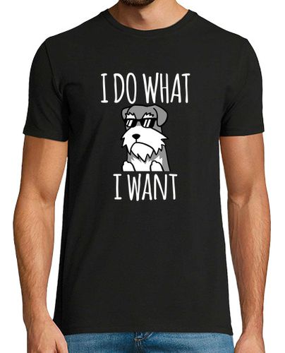 Camiseta Hombre Manga Corta Perro Schnauzer I Do What I Want laTostadora - latostadora.com - Modalova