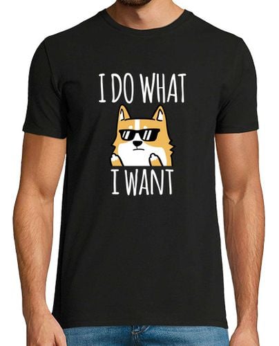 Camiseta Hombre Manga Corta Perro Shiba Inu I Do What I Want laTostadora - latostadora.com - Modalova