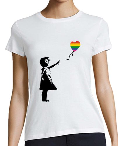 Camiseta mujer Girl with balloon LGTB - latostadora.com - Modalova