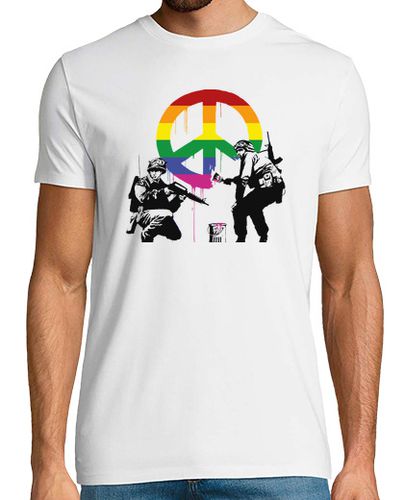 Camiseta Banksy soldados de la paz LGTB - latostadora.com - Modalova