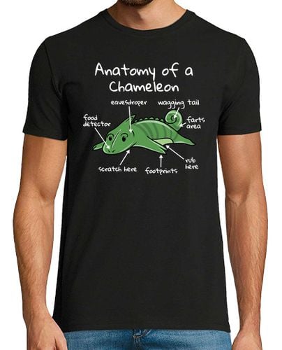 Camiseta Hombre Manga Corta Anatomía De Un Mascota Camaleon laTostadora - latostadora.com - Modalova