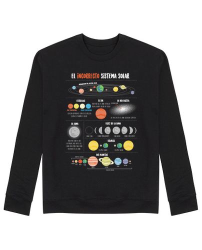 Sudadera Sin Capucha Unisex Sistema Solar laTostadora - latostadora.com - Modalova