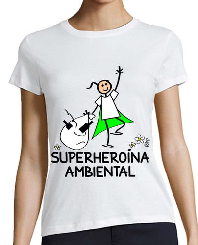 Camiseta mujer SUPERHEROÍNA AMBIENTAL - latostadora.com - Modalova