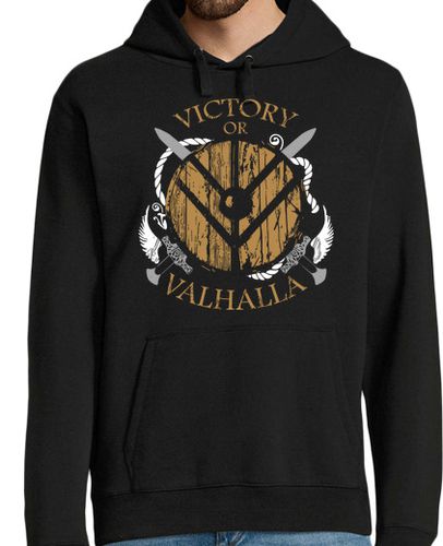 Sudadera Con Capucha Para Hombre Victory or Valhalla (Vikings) laTostadora - latostadora.com - Modalova