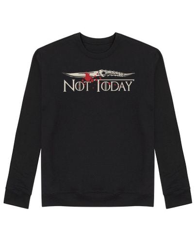 Sudadera Sin Capucha Unisex Not Today (Game of Thrones) laTostadora - latostadora.com - Modalova