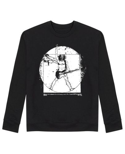 Sudadera Sin Capucha Unisex Hombre de Vitruvio Guitarrista laTostadora - latostadora.com - Modalova