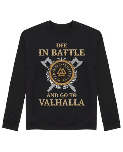 Sudadera Sin Capucha Unisex Die in Battle... (Vikings) laTostadora - latostadora.com - Modalova