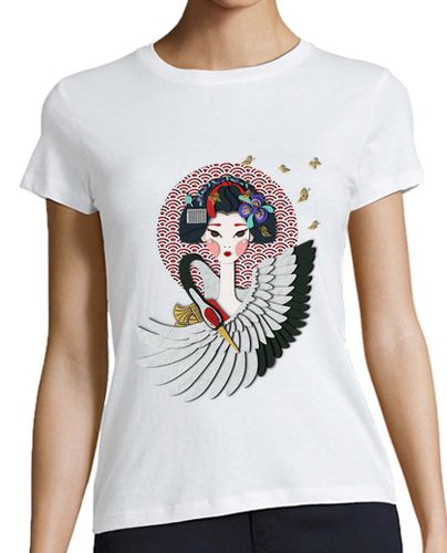 Camiseta Mujer Manga Corta Maiko: Aprendiz de Geisha, garza y mari laTostadora - latostadora.com - Modalova