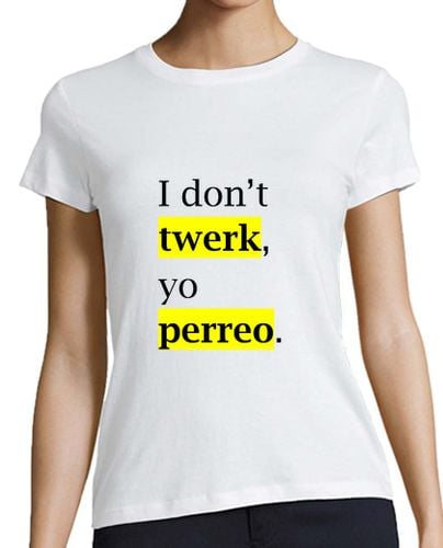 Camiseta Mujer Manga Corta Twerk Vs. Perreo laTostadora - latostadora.com - Modalova